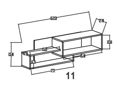 meble TRAFIKO _11 półka 120