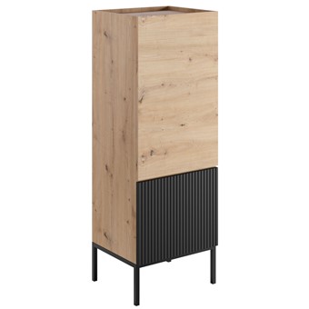 meble KOME 04 komoda szafka z drzwiami do salonu na nóżkach artisan czarny