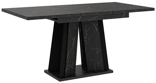 DOHA nowoczesny stół rozkładany do salonu jadalni 120x80 marmur royal czarn