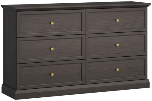 meble LUCCA K6S duża komoda z szufladami do salonu sypialni czarny grafit