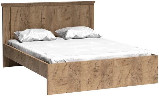 meble ANTICA 05 klasyczne łóżko do sypialni 160 bez mat. dąb craft złoty