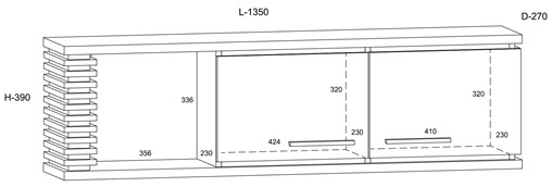 meble MILAR 13 szafka wisząca półka 2d