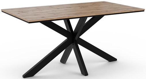 WERO nowoczesny loftowy stół do salonu jadalni 160x90 dąb wotan czarny