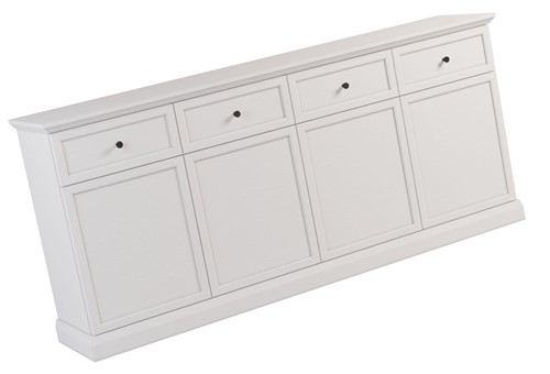 meble LUCCA K4D4S komoda z szufladami drzwiami do salonu sypialni biały opa