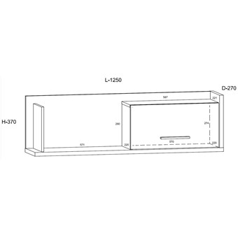 meble BOX _11 szafka wisząca 1d