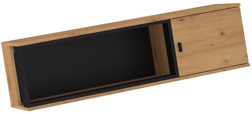 meble GAVES 15 szafka półka wisząca ścienna loft dąb artisan czarny