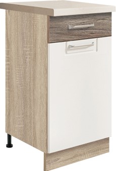 meble kuchenne ECONO szafka stojąca dolna z szufladą i półką 40 [2D] biała