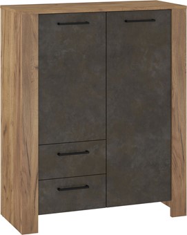 meble DELIS 08 regał z drzwiami szufladami do salonu craft złoty granada br