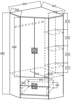 meble NICO #4 młodzieżowe komoda szafa narożna regał biurko dąb biały dąb