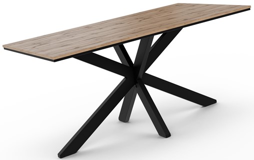 WERO nowoczesny loftowy stół do salonu jadalni 160x90 dąb wotan czarny