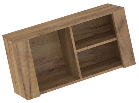 meble DELIS 07 półka wisząca ścienna do salonu dąb craft złoty