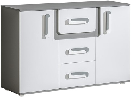 meble APETITO 07 duża komoda z szufladami do salonu sypialni antracyt biała