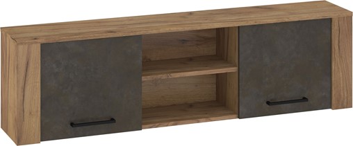 meble DELIS 13 szafka półka wisząca ścienna z drzwiami craft złoty gra brąz