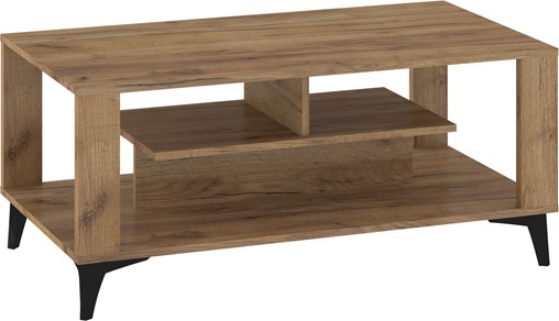 meble MIGES 06 nowoczesna ława stolik kawowy z półką dąb craft złoty