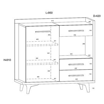 meble BOX _01 komoda 1d3s
