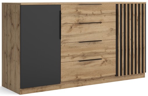 meble RISE 03 duża komoda z szufladami lamelami do salonu sypialni artisan