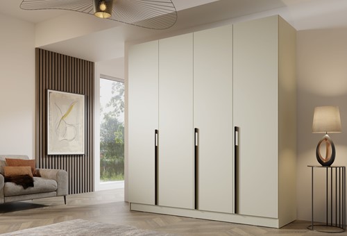 DEN1-20 duża szafa czterodrzwiowa do sypialni przedpokoju cashmere kaszmir