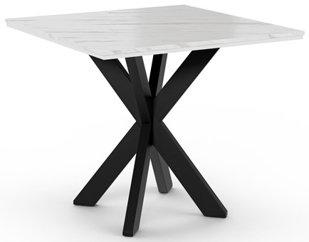 PARO nowoczesny loftowy stół kwadratowy do salonu jadalni biały marmur