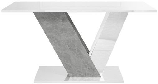 DU1 ława nowoczesny stolik kawowy 100x60 do salonu biały połysk beton
