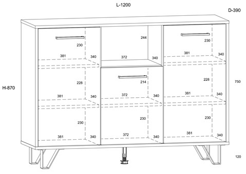 meble BIP 04 komoda 3D