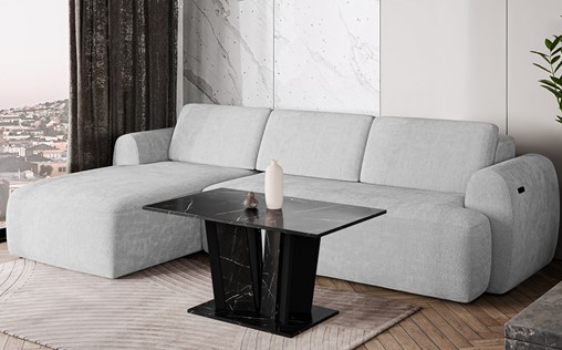 DO2 ława nowoczesny stolik kawowy 100x60 do salonu marmur royal czarny