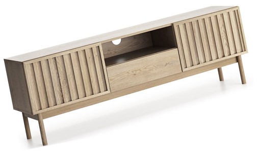 meble SAORI RTV stolik szafka komoda z drzwiami szufladą lamelami cremona