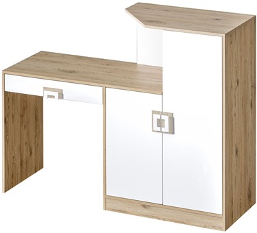 meble NICO 11 nowoczesny regał + biurko młodzieżowe komputerowe dąb biały d