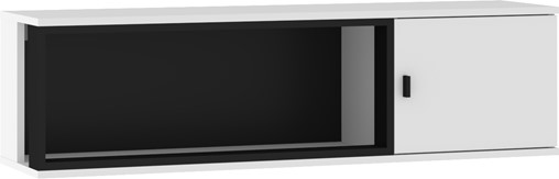 meble GAVES 15 szafka półka wisząca ścienna loft biały czarny