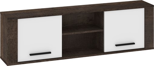 meble MIGES 13 szafka półka wisząca ścienna dąb grange biały połysk