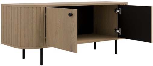 meble OVALIO 302 komoda stolik szafka RTV na nóżkach do salonu dąb cremona
