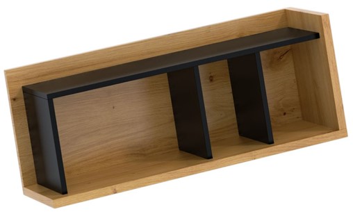 meble DOX 04 półka wisząca ścienna na książki dąb artisan czarny