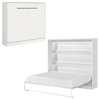 meble PEFE 160 półkotapczan poziomy łóżko chowane składane bez mat biały cz
