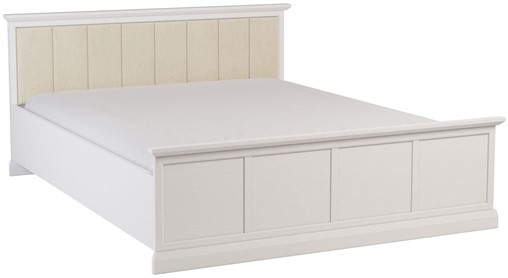 meble LUCCA L160 łóżko 160x200 do sypialni bez materaca z pojemnikiem biały