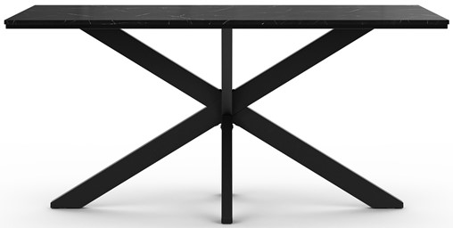 WERO nowoczesny loftowy stół do salonu jadalni 160x90 marmur royal czarny