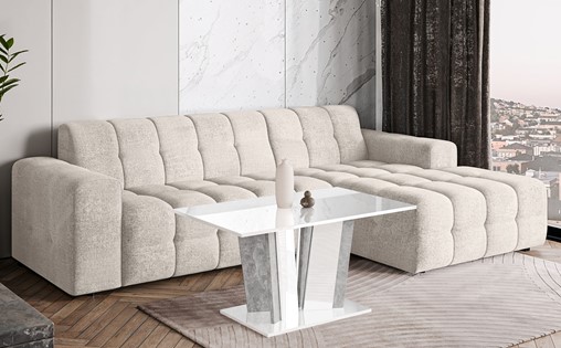 DO2 ława nowoczesny stolik kawowy 100x60 do salonu biały połysk beton