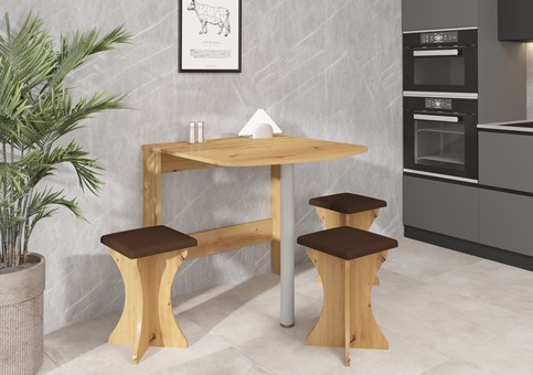 PART 6 stół ścienny składany do jadalni kuchni kuchenny dąb artisan