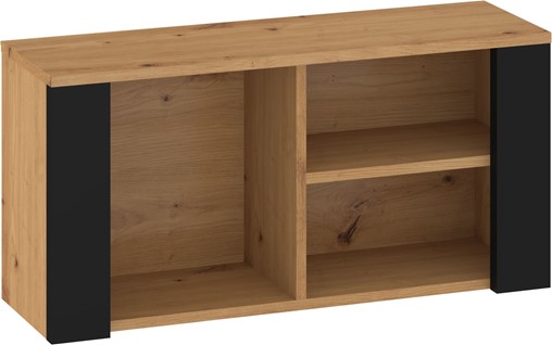 meble DELIS 07 półka wisząca ścienna do salonu dąb artisan czarny
