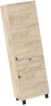 meble GAVES 07 regał z półkami szufladą zamknięty loft dąb endgrain czarny