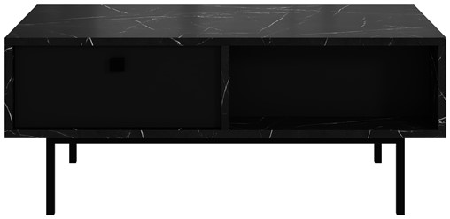FLOW ława nowoczesny stolik kawowy z szufladą do salonu marmur royal czarny