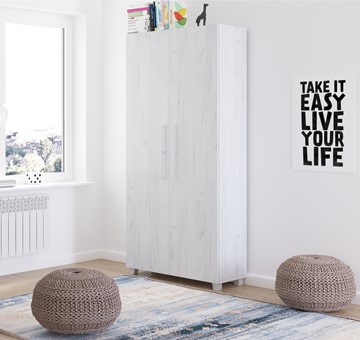 Półkotapczan pionowy łóżko chowane w szafie TEDDY 90 dąb craft biały