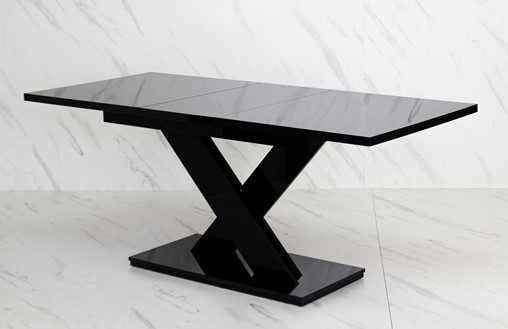 BRONX nowoczesny stół rozkładany 140/180x80 do salonu jadalni czarny połysk