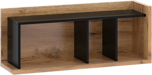 meble DOX 04 półka wisząca ścienna na książki dąb craft złoty czarny