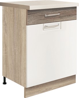 meble kuchenne ECONO szafka stojąca dolna z szufladą i półką 60 [5D] biała