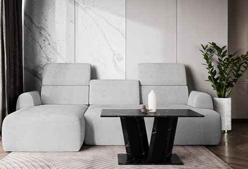 MU1 ława nowoczesny stolik kawowy 100x60 do salonu marmur royal czarny