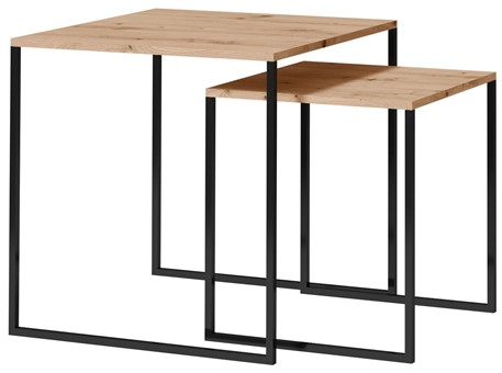 meble DARCO 11 12 nowoczesny stolik kawowy mały i duży dąb artisan czarny