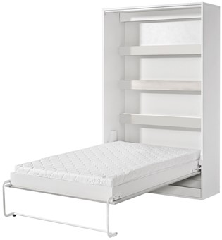meble PEFE 160 półkotapczan pionowy łóżko chowane w szafie bez mat biały cz