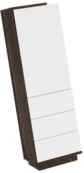 meble BRITA 01 regał z półkami zamknięty dąb grange / biały połysk