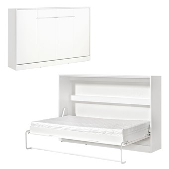 meble PEFE 120 półkotapczan poziomy łóżko chowane składane bez mat biały bi