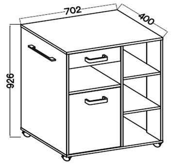 meble kuchenne LINDA bufet 80+120+R7 szafka kawiarka kredens antracyt beton