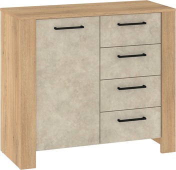 meble DELIS 02 komoda z drzwiami szufladami do salonu dąb cremona granada m